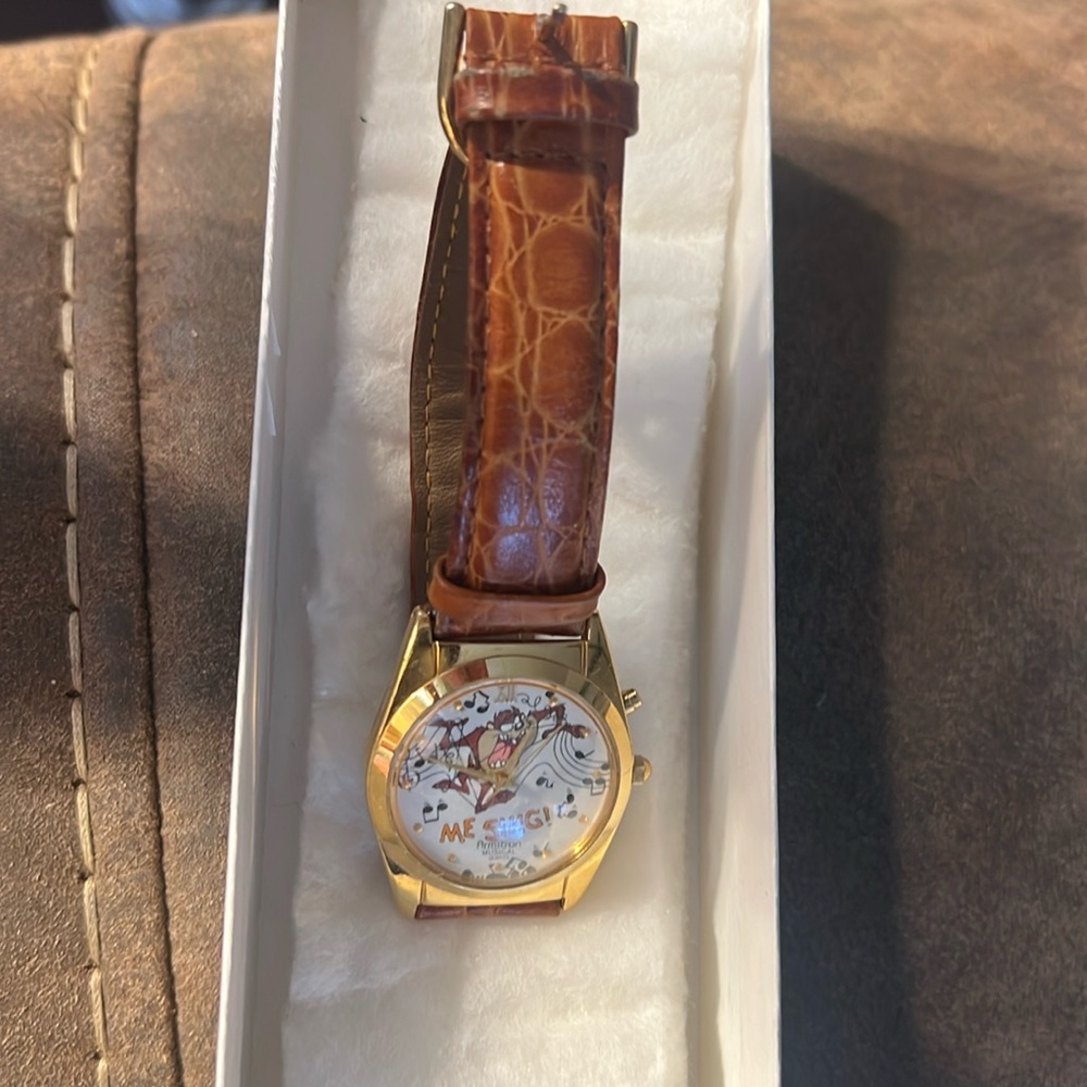Vintage Armitron Warner Bros Taz Tasmanian Devil Musical Me Sing Watch